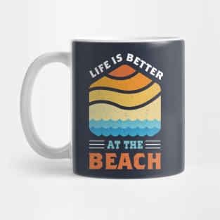 Retro Sunset Life Is Better at the Beach Mug